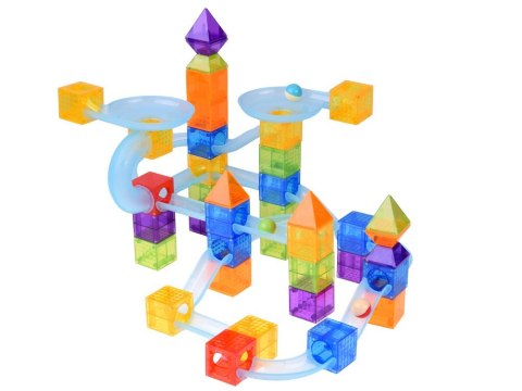 Klocki Magnetyczne Tor Kulkowy Kulodrom 75 Elementów Kulki ZA6315