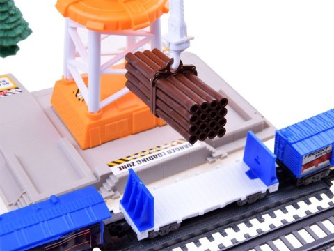 Kolejka Elektryczna Pociąg CARGO Stacja Dźwig 4 Wagony Tory 670 cm RC0779