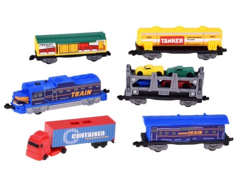 Kolejka Elektryczna Pociąg Laweta 4 Auta 5 Wagonów Tory 762 cm RC0802