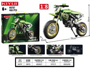 Zestaw Klocków Motocykl Zielony 466el.