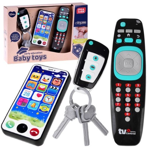 Zestaw interaktywny dla dzieci Telefon Pilot Kluczyki Dźwięk ZA6549