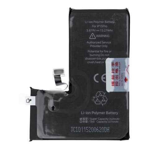 JCID Bateria do iPhone 15 Pro 3430 mAh (zwiększona pojemność)