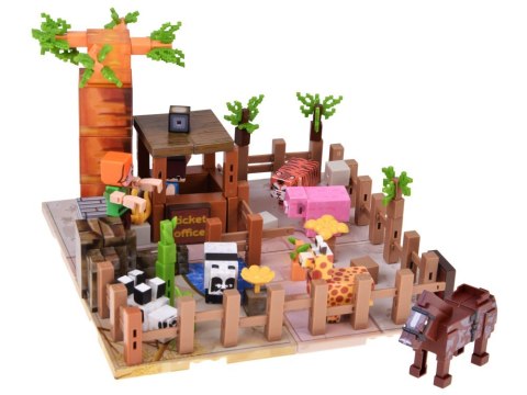 Klocki magnetyczne ZOO - konstrukcyjne sześciany i piksele 247ele ZA6379