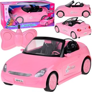 Zdalnie Sterowany Samochód Różowy Cabrio Duże Auto ze Światłami RC0713