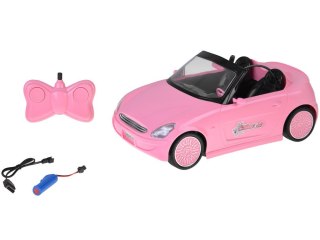 Zdalnie Sterowany Samochód Różowy Cabrio Duże Auto ze Światłami RC0713